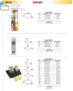 Foto Kuas Lukis Cat Air Cat Minyak Akrilik Set Joyko Brush Set BRS-11 merek Joyko