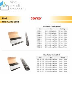 Gambar Joyko Ring Plastic Comb RPC-23-45 (Oval) (Folio) Spiral jilid Binding merek Joyko