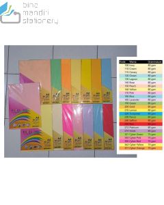 Contoh Kertas Fotocopy Print HVS Warna PaperFine Color A4 80 gr 25 sheet IT 43A Chocolate merek Paperfine